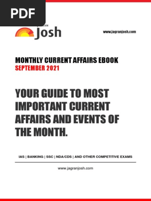 JagranJosh CA Sep 2021 | PDF